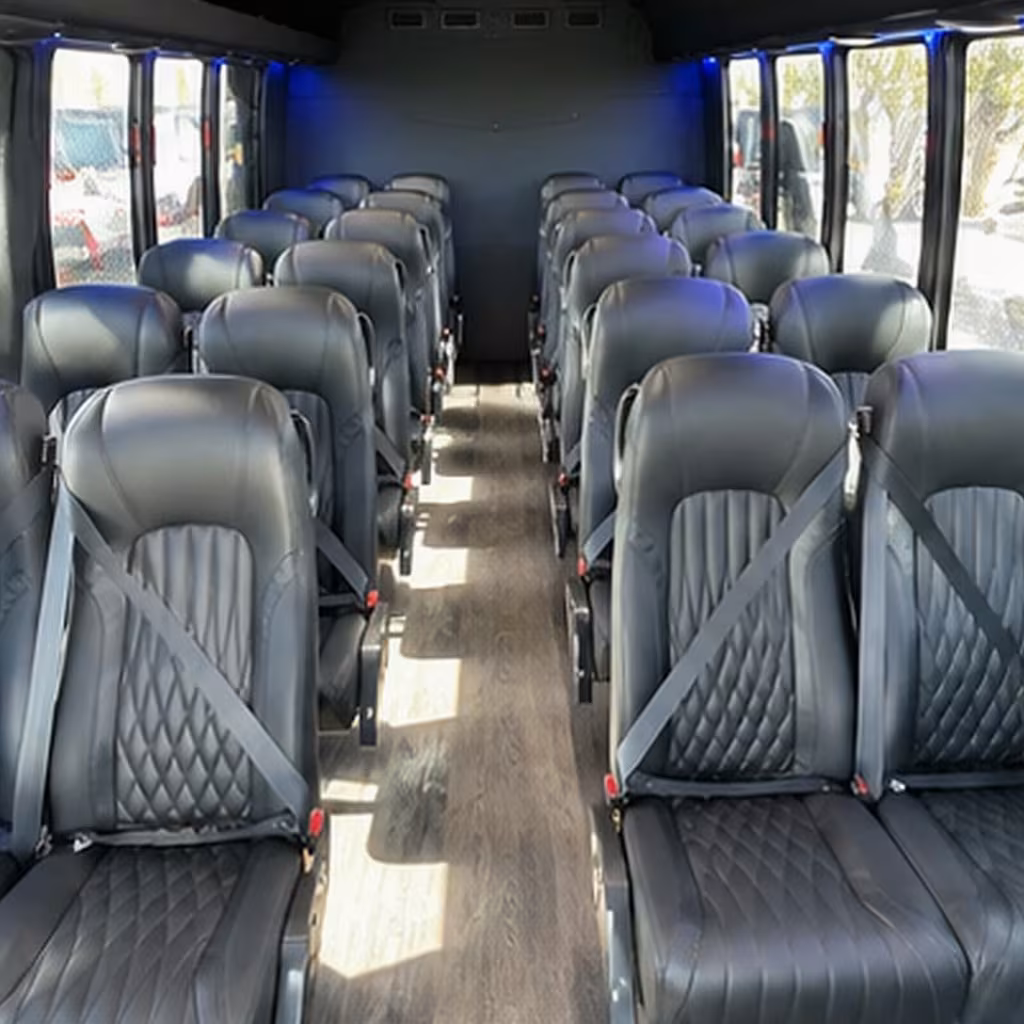 28 passenger minibus interior